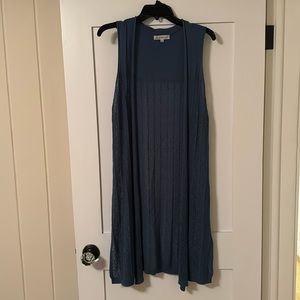 Keren Hart Large sleeveless open knit cardigan duster